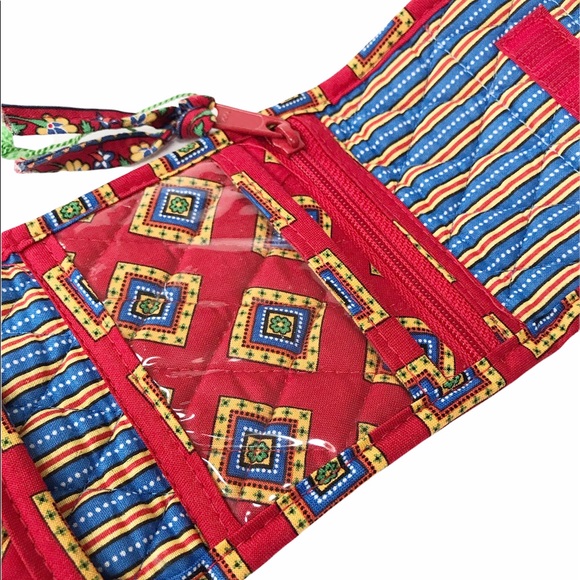 Vera Bradley Pocket Wallet Villa Red Diamond New - Picture 5 of 9